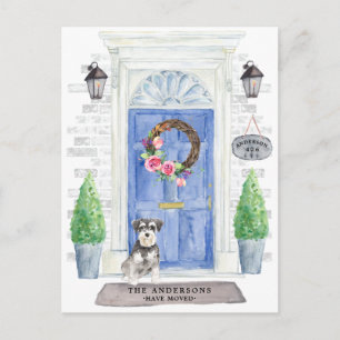 Miniature Schnauzer Moving Announcement Postcard