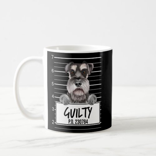 Miniature Schnauzer Mugshot Guilty Dog  Coffee Mug