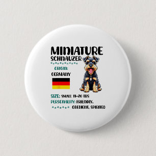 Miniature Schnauzer Origin Funny Mini Schnauzer Lo Button