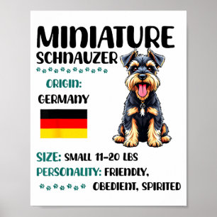 Miniature Schnauzer Origin Funny Mini Schnauzer Lo Poster