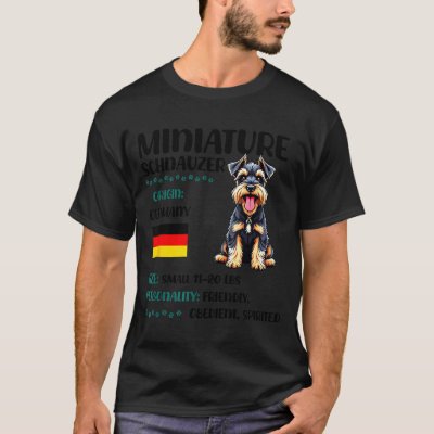 Miniature Schnauzer Origin Funny Mini Schnauzer Lo T-Shirt
