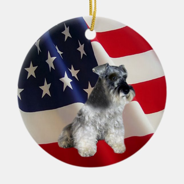 Miniature Schnauzer Ornament (Front)