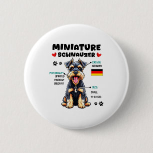 Miniature Schnauzer Owner Funny Mini Schnauzer Lov Button