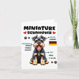 Miniature Schnauzer Owner Funny Mini Schnauzer Lov Card