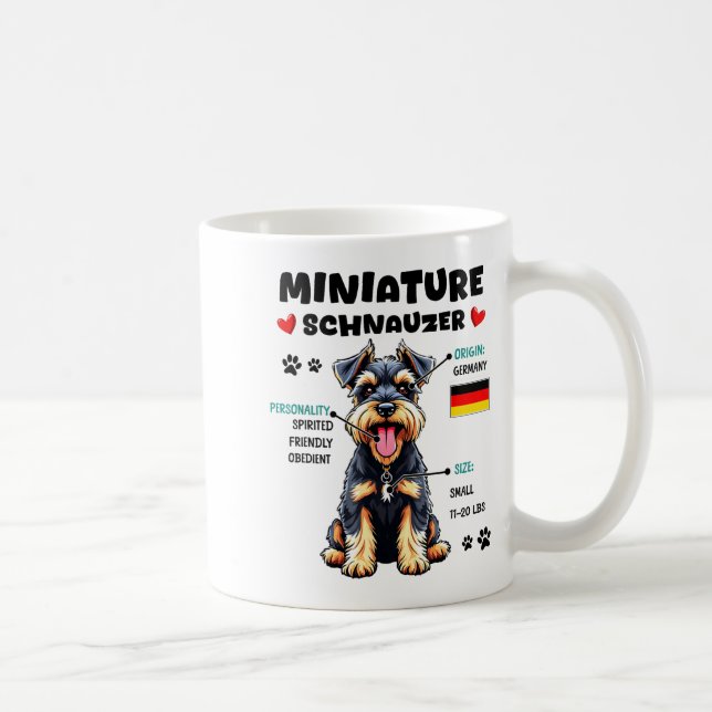 Miniature Schnauzer Owner Funny Mini Schnauzer Lov Coffee Mug (Right)