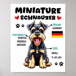 Miniature Schnauzer Owner Funny Mini Schnauzer Lov Poster
