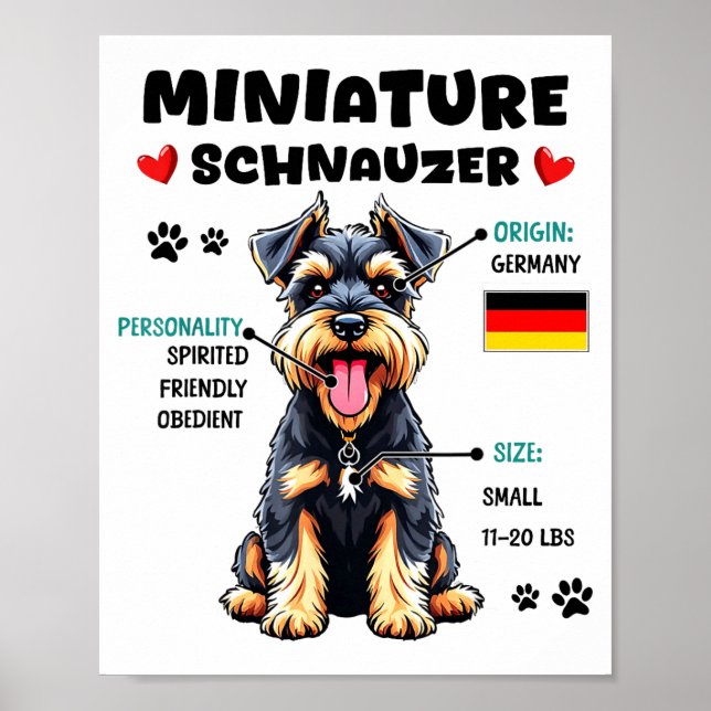 Miniature Schnauzer Owner Funny Mini Schnauzer Lov Poster (Front)