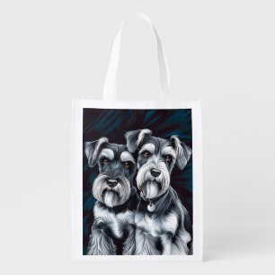 Miniature Schnauzer Pals Grocery Bag