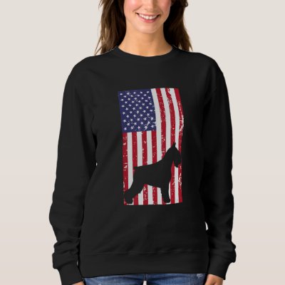 Miniature Schnauzer Patriotic All American USA Fla Sweatshirt