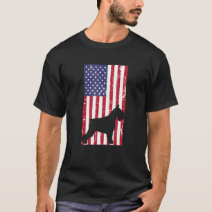 Miniature Schnauzer Patriotic All American USA Fla T-Shirt
