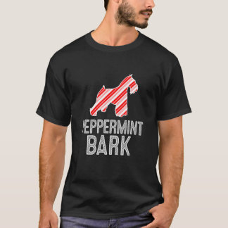 Miniature Schnauzer Peppermint Bark Christmas Dog T-Shirt