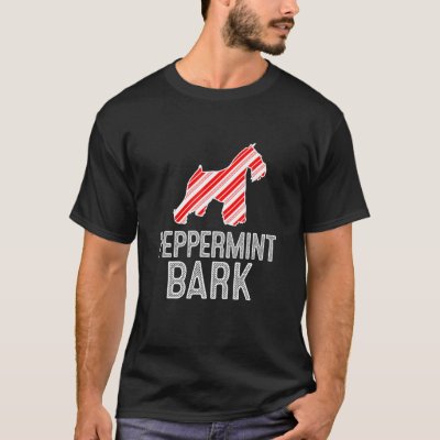 Miniature Schnauzer Peppermint Bark Christmas Dog T-Shirt