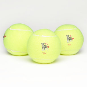  Miniature Schnauzer Personalized Dog Tennis Balls