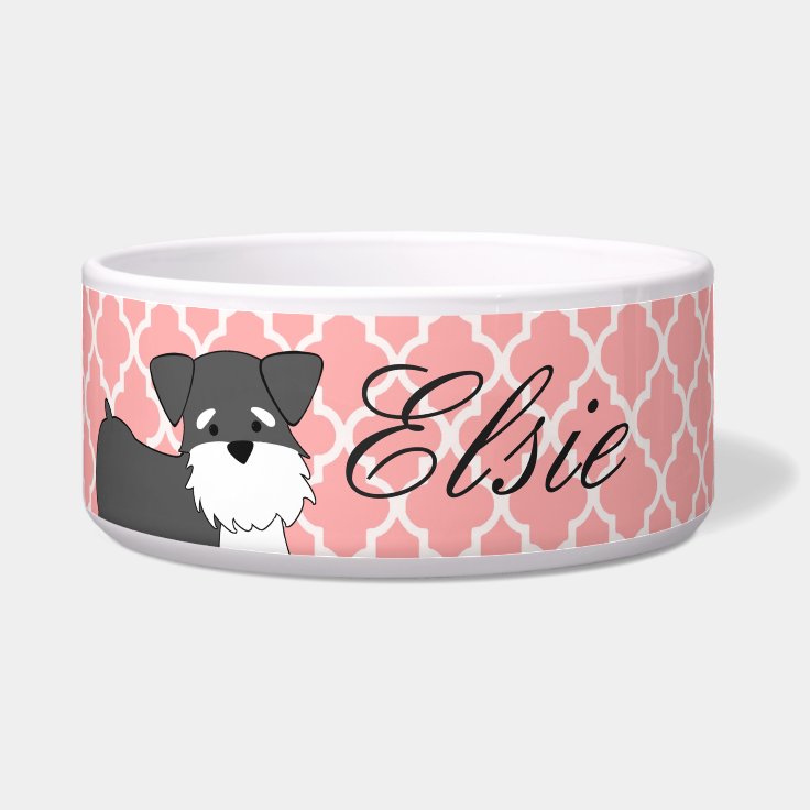 Miniature Schnauzer Pet Bowl Zazzle