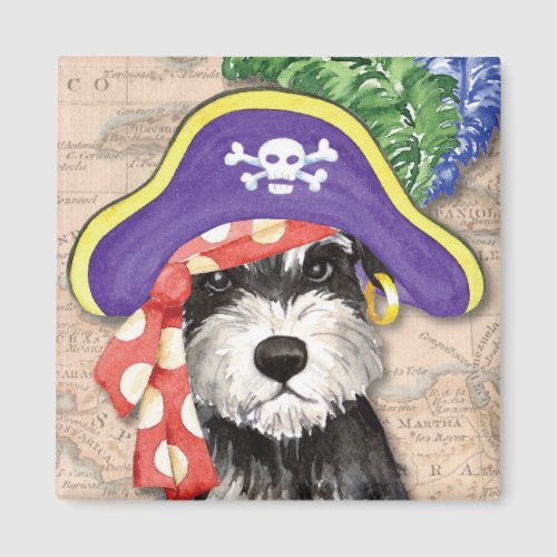 Miniature Schnauzer Pirate Magnet