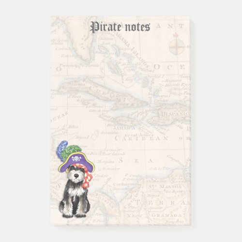 Miniature Schnauzer Pirate Post_it Notes