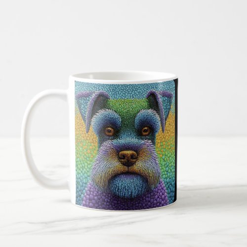 Miniature Schnauzer Polka Dot Dog Art Coffee Mug
