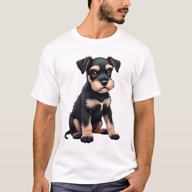 Miniature Schnauzer Puppy  (3) T-Shirt (Front)