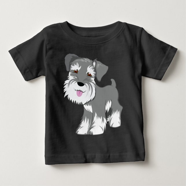 Miniature Schnauzer Puppy Baby T-Shirt (Front)