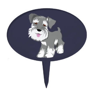 Miniature Schnauzer Puppy Cake Topper