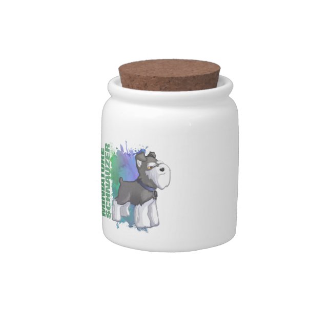 Miniature Schnauzer Puppy Candy Jar (Right)