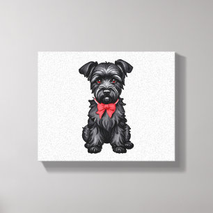 Miniature Schnauzer puppy Canvas Print