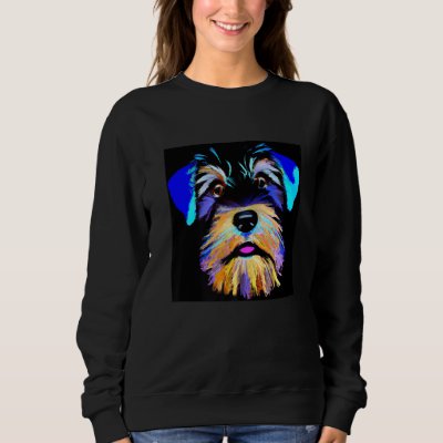 Miniature schnauzer puppy cute pup doggy schnauzer sweatshirt