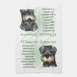 Miniature Schnauzer Puppy Heritage Kitchen Towel