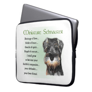 Miniature Schnauzer Puppy Laptop Sleeve