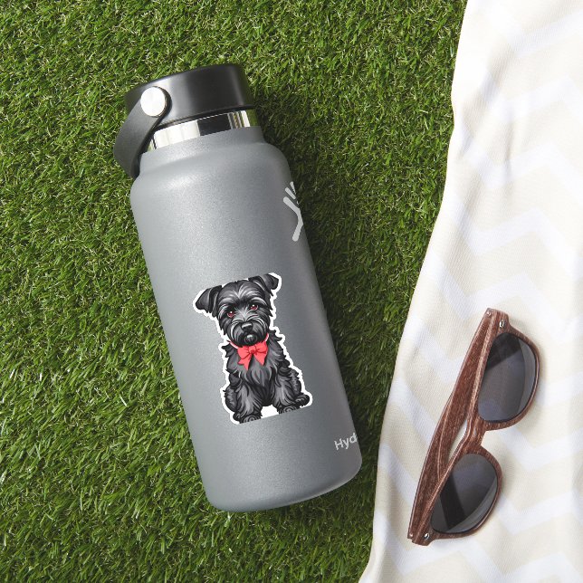 Miniature Schnauzer puppy  Sticker (HydroFlask Insitu)