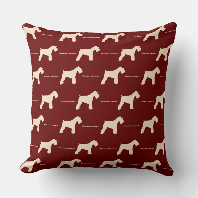 Miniature Schnauzer RD Throw Pillow (Front)