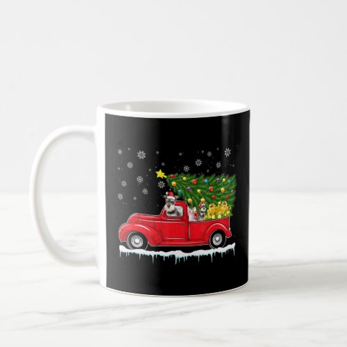 Miniature Schnauzer Red Car Truck Christmas Tree X Coffee Mug