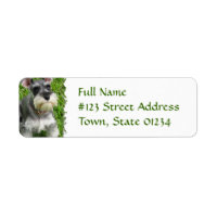 Miniature Schnauzer Return Address Label