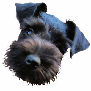 Miniature Schnauzer Sculpture Keychain