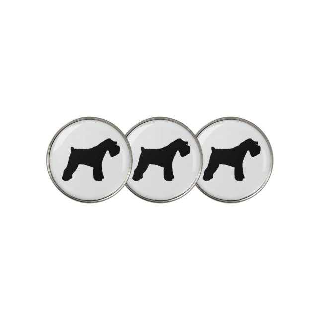 Miniature_Schnauzer silo Golf Ball Marker (3 Up)