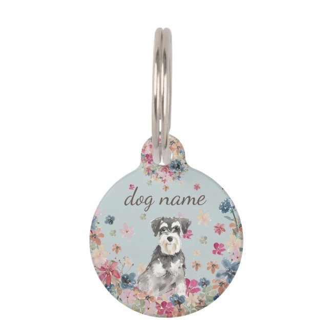 Miniature Schnauzer Small Sized Dog Pet ID Tag