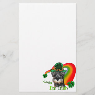 Miniature Schnauzer St Patricks Stationery