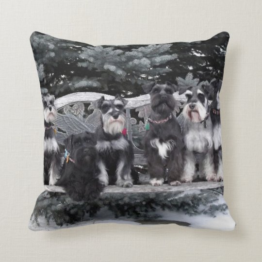 schnauzer plush pillow