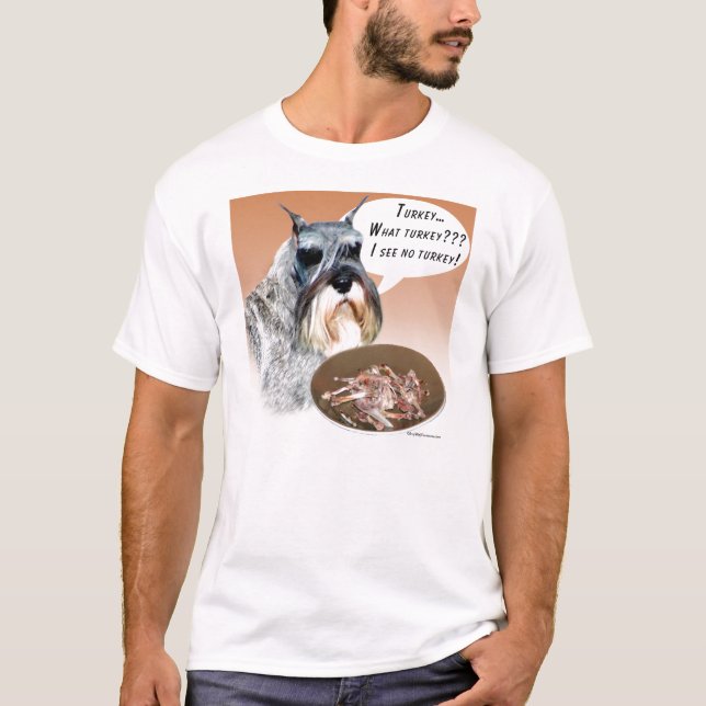 Miniature Schnauzer Turkey T-Shirt (Front)