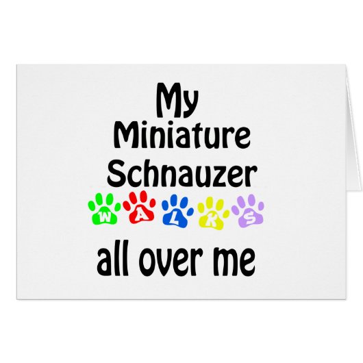 Miniature Schnauzer Walks Design Cards (Front Horizontal)