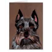 Miniature Schnauzer Water Color Art Painting (Front)