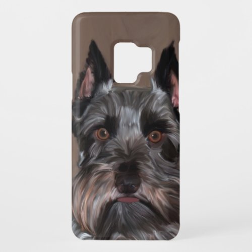 Miniature Schnauzer Water Color Art Painting Case_Mate Samsung Galaxy S9 Case
