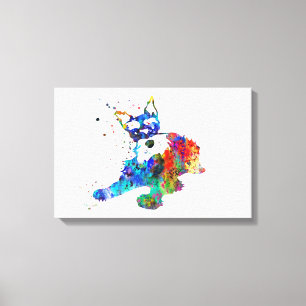 Miniature schnauzer, watercolor Miniature schnauze Canvas Print