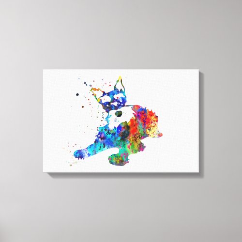 Miniature schnauzer watercolor Miniature schnauze Canvas Print