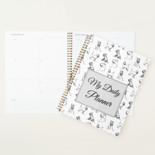 Miniature Schnauzer White Planner