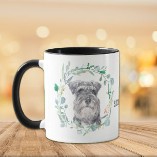 Miniature Schnauzer Wreath Coffee Mug