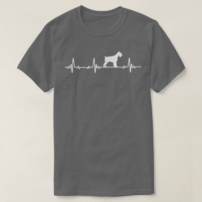 Miniature Schnauzers Dog Heartbeat Dogs Lovers T-Shirt (Design Front)