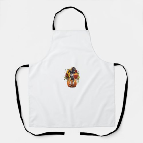 Miniature Schnauzers Dog Pumpkin T_Shirt Halloween Apron