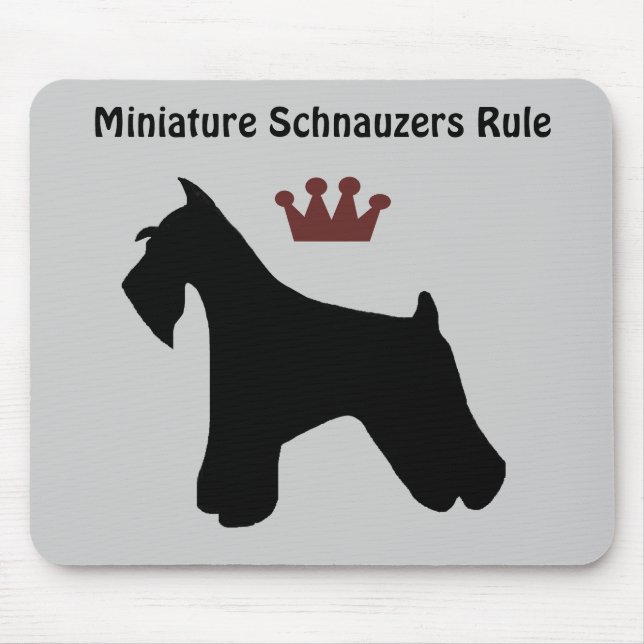 Miniature Schnauzers Rule Mousepad (Front)