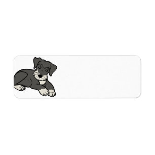 miniature schnuazuer salt and pepper cartoon label
